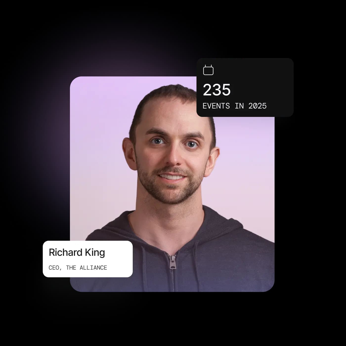 Testimonial from event organizer about event management platform,Richard King